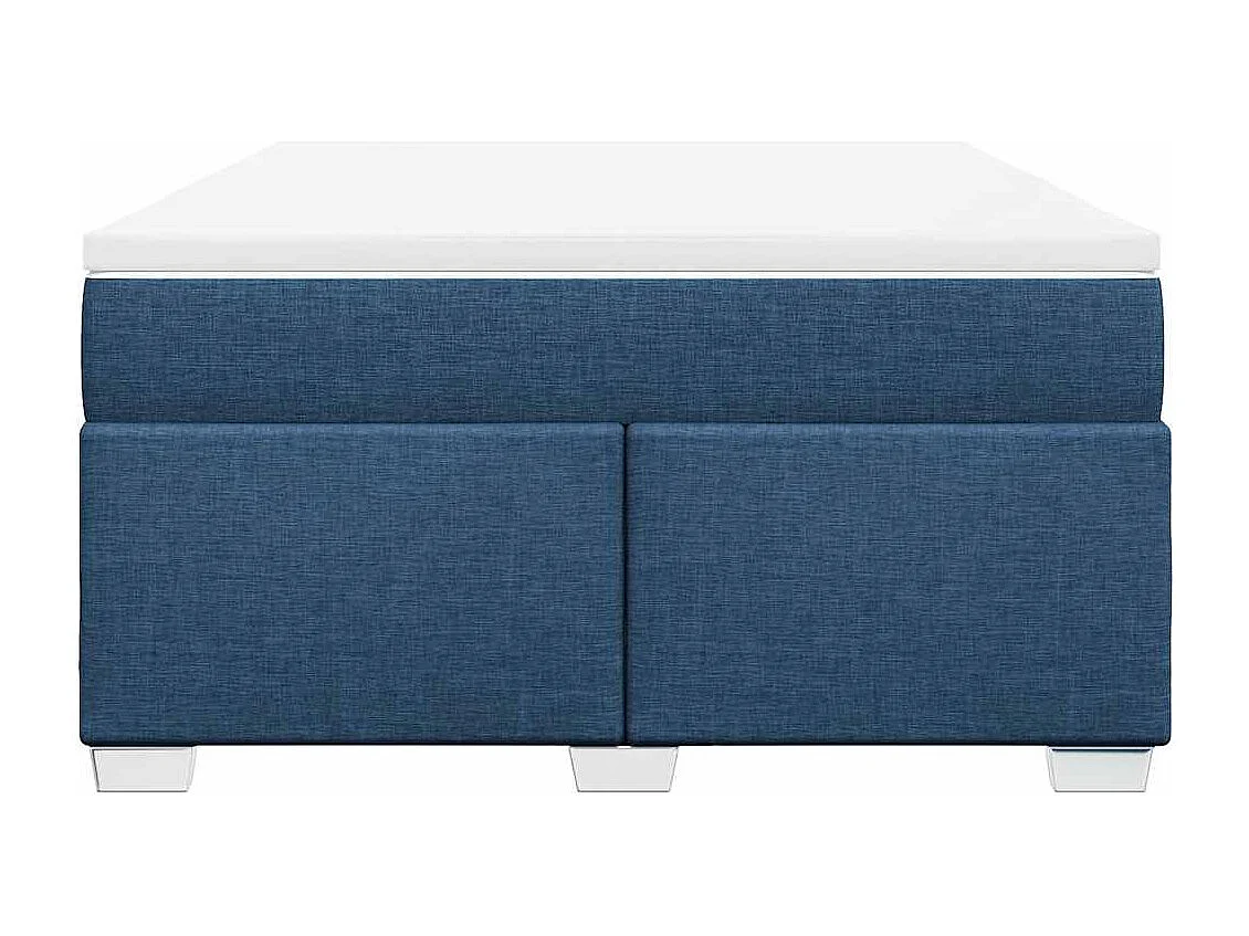 Sommier à lattes de lit avec matelas Bleu 140x190 cm Tissu