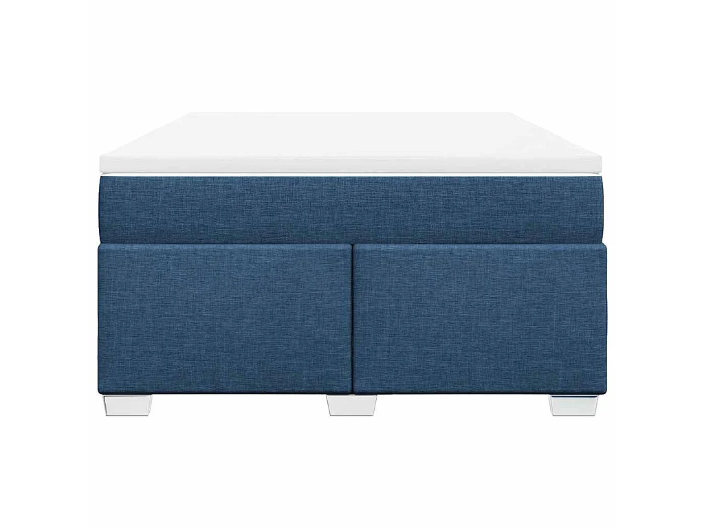 Boxspring met matras stof blauw 140x190 cm