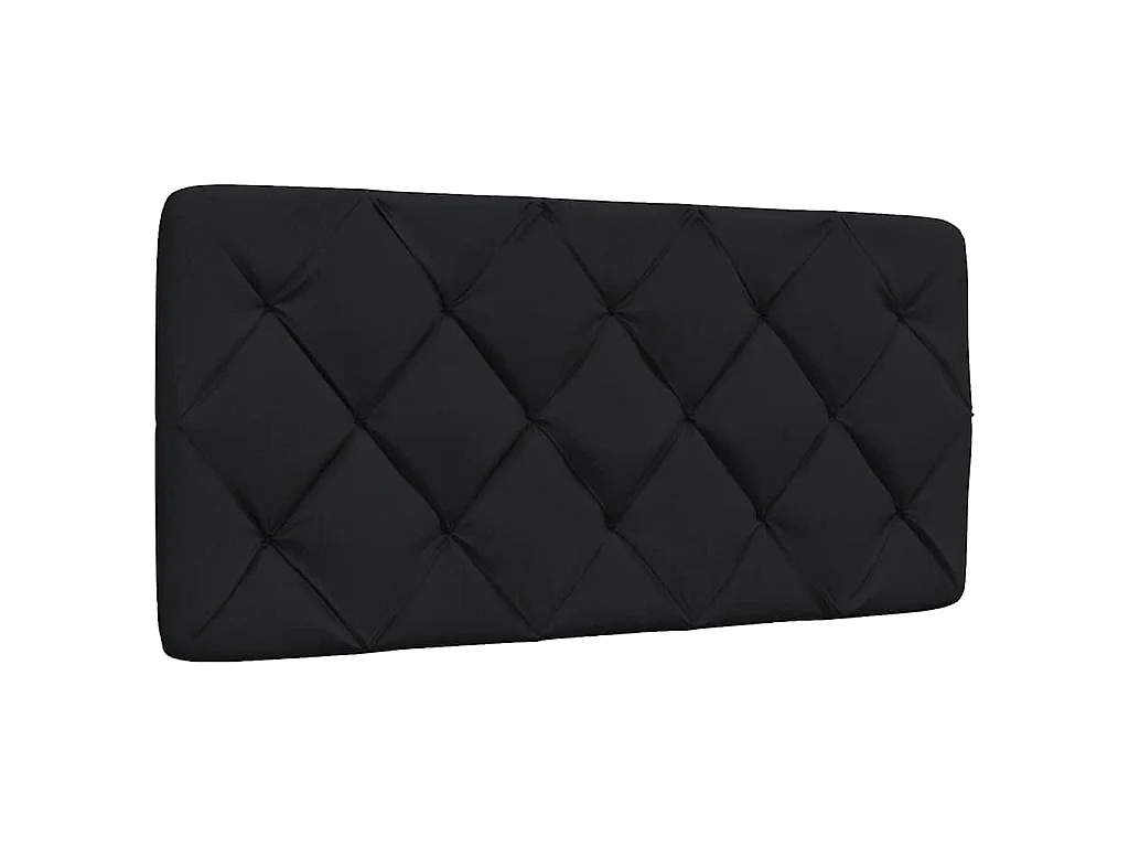 Letto con Materasso Nero 100x200 cm in Tessuto