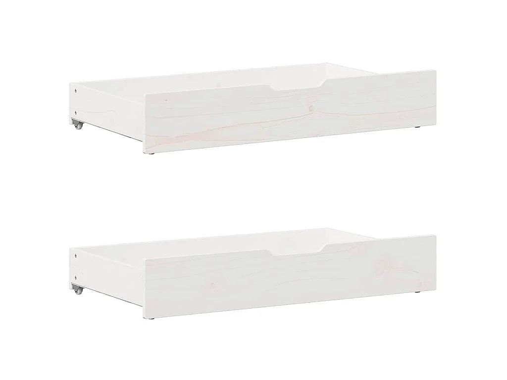 Letto senza Materasso Bianco 140x190 cm Legno Massello di Pino