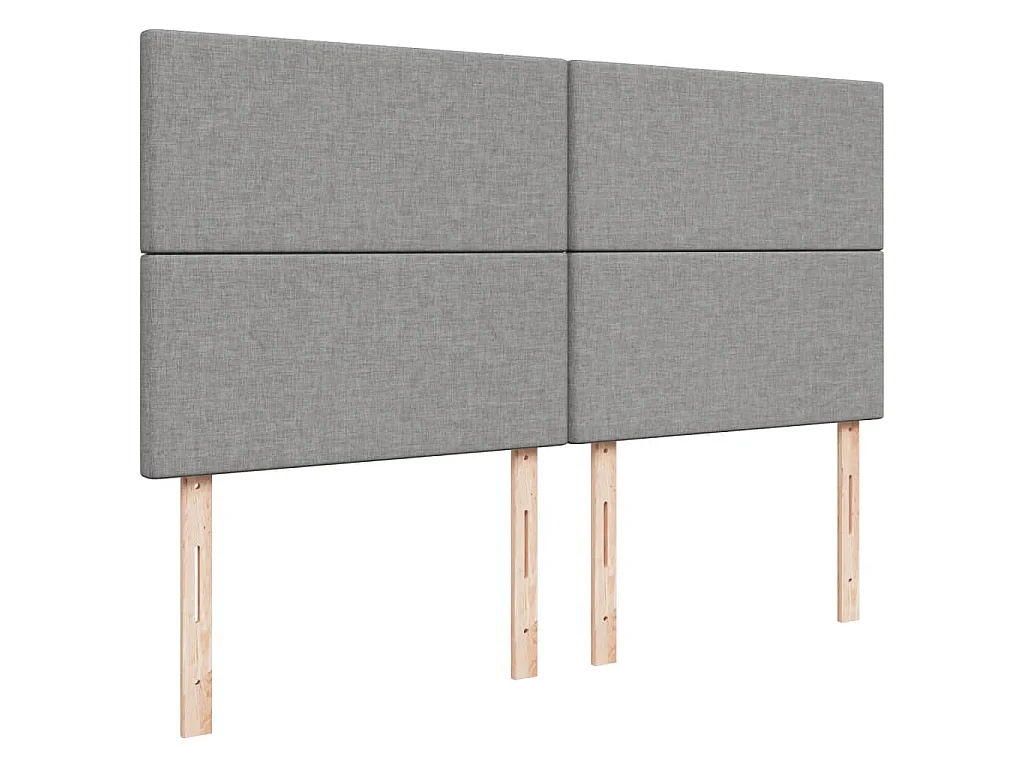 Boxspring met matras stof lichtgrijs 180x200 cm