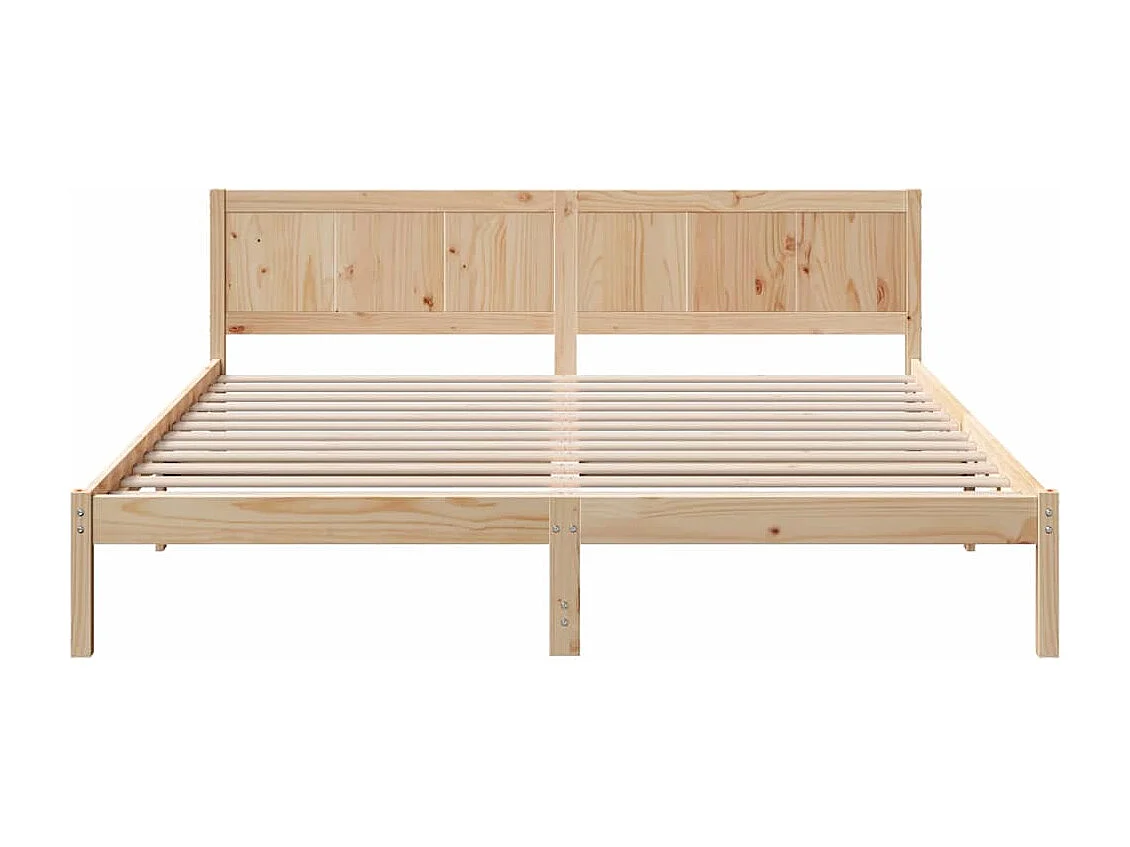 Bettgestell Braun 180 x 200 cm Massivholz Kiefer