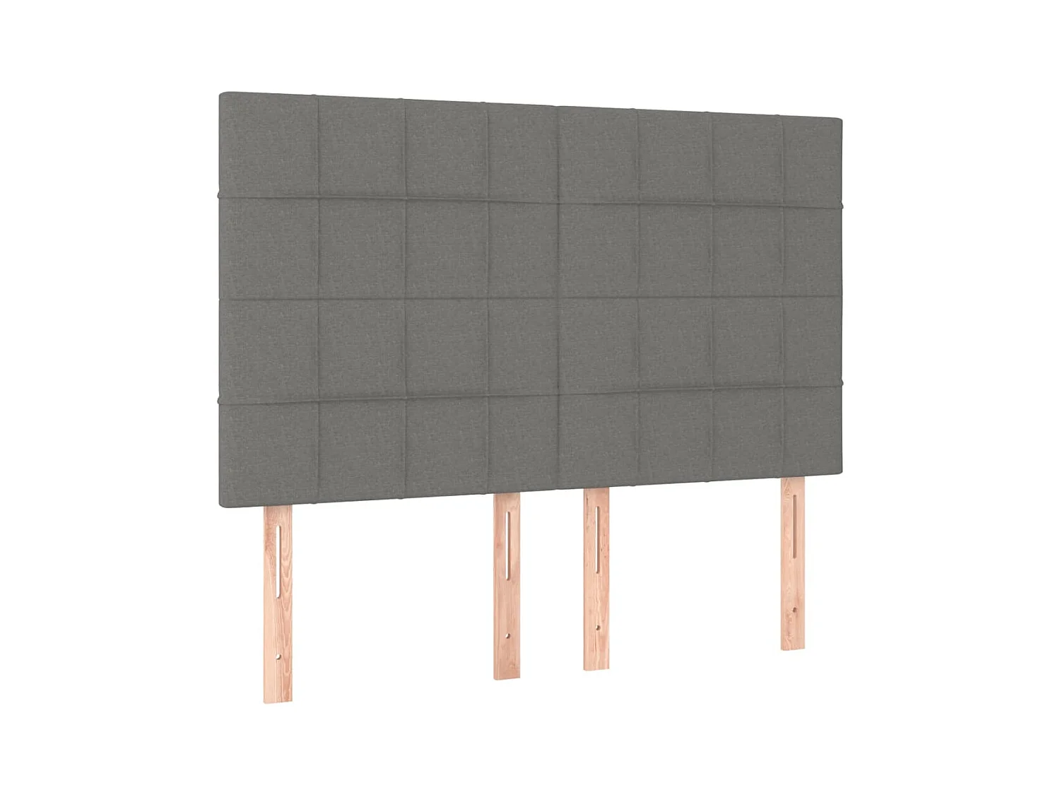 Bettgestell ohne Matratze Dunkelgrau 140x190 cm Stoff