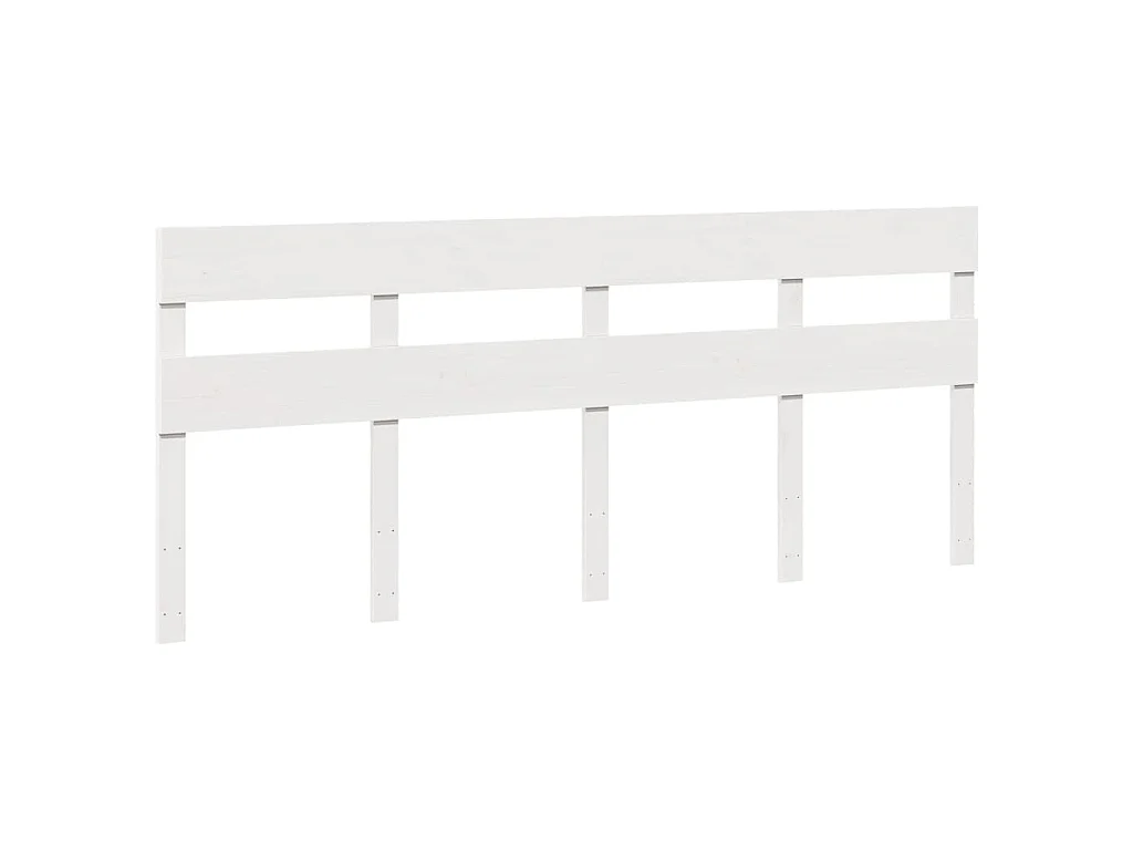 Massivholzbett ohne Matratze Weiß 180x200 cm Kiefernholz