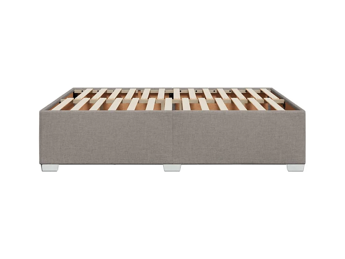 Cadre de lit sans matelas taupe 160x200 cm tissu