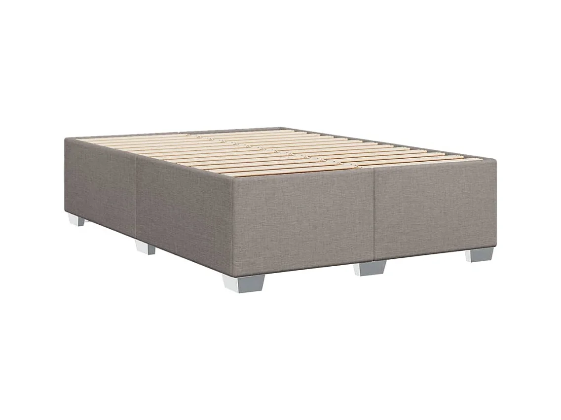 Cadre de lit sans matelas taupe 160x200 cm tissu