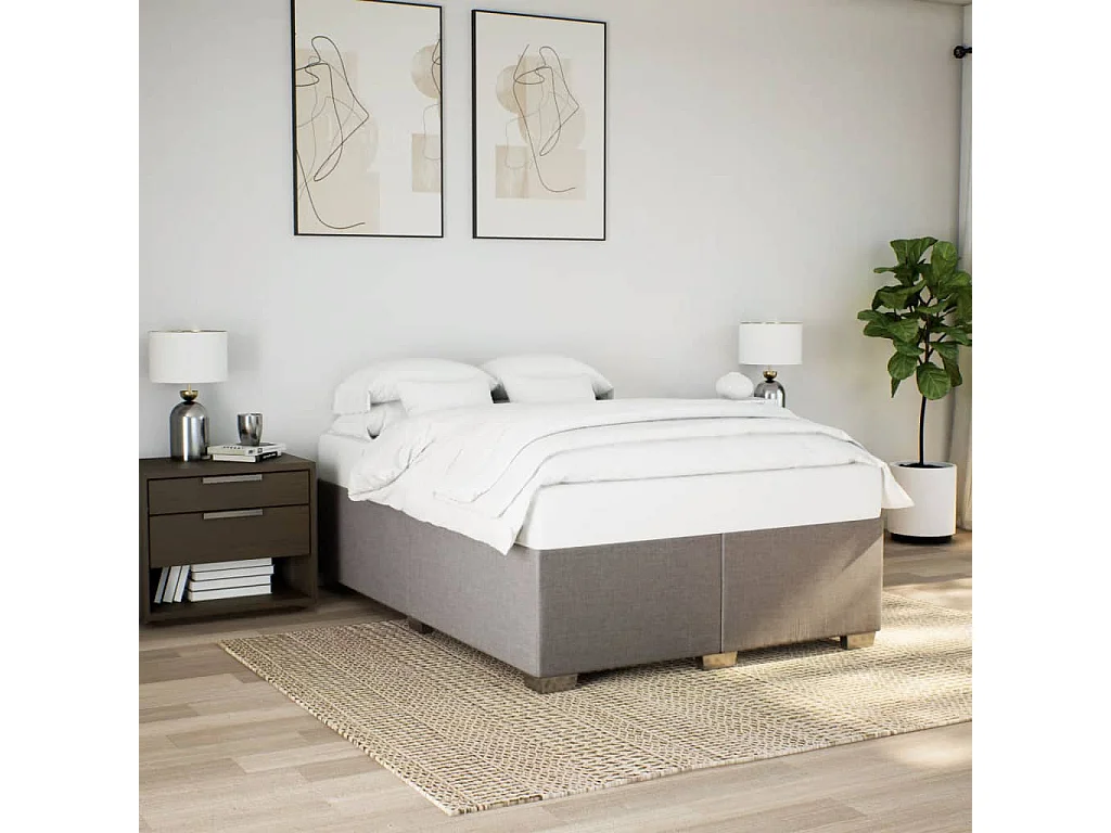 Giroletto senza Materasso Tortora 160x200 cm in Tessuto