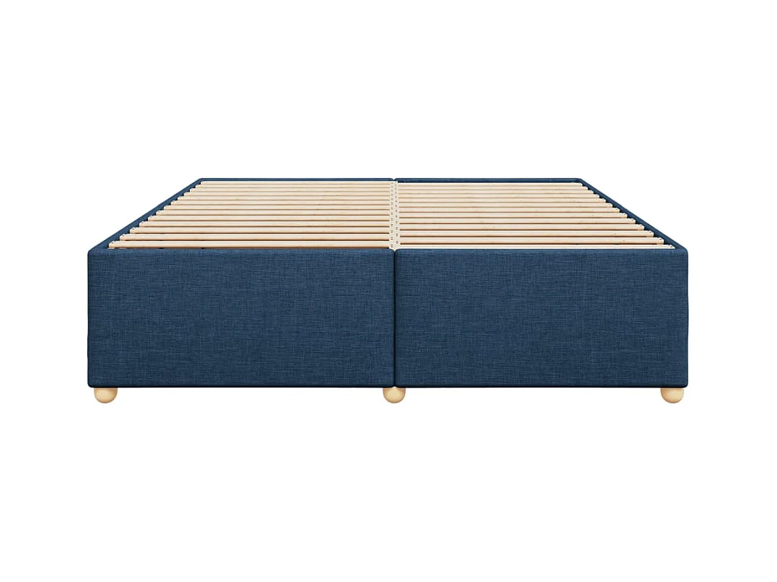 Cadre de lit sans matelas bleu 180x200 cm tissu