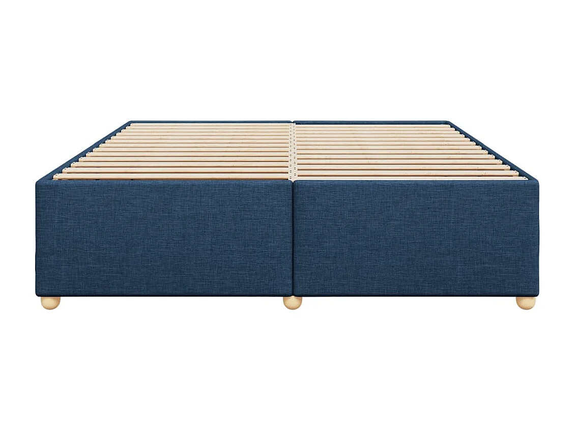 Cadre de lit sans matelas bleu 180x200 cm tissu