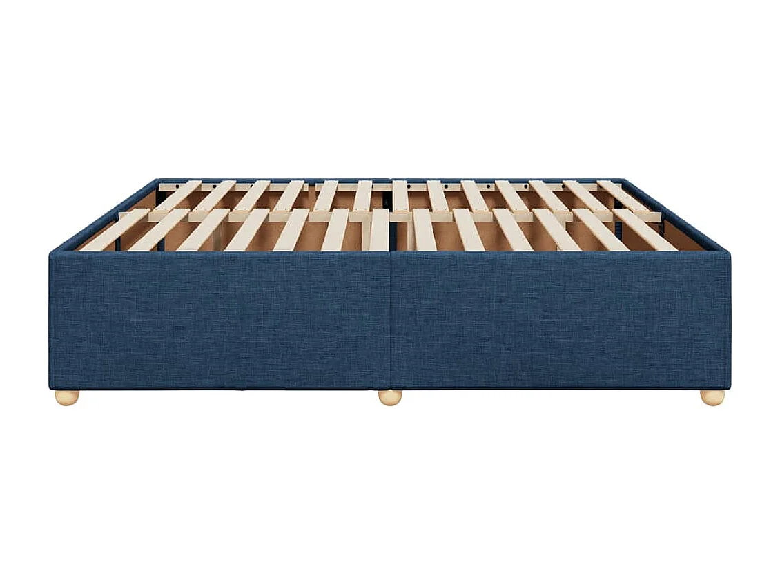 Cadre de lit sans matelas bleu 180x200 cm tissu