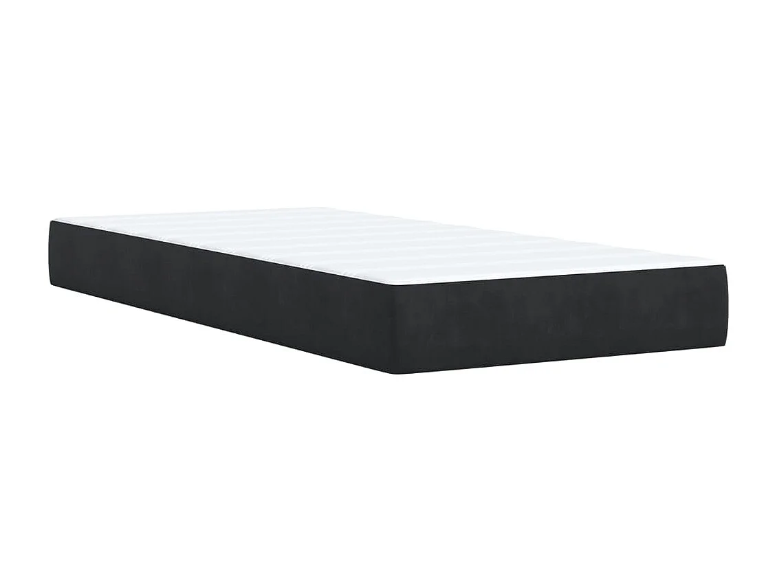 Boxspringbett mit Matratze Schwarz 90x200 cm Samt