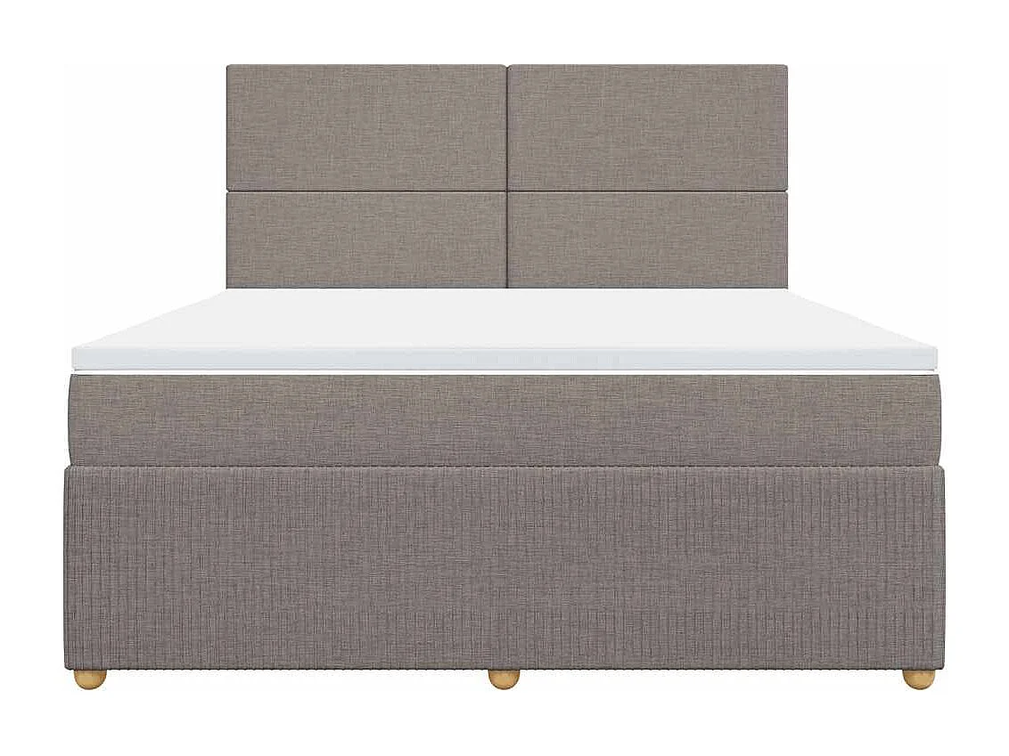 Giroletto a Molle con Materasso Tortora 180x200 cm in Tessuto