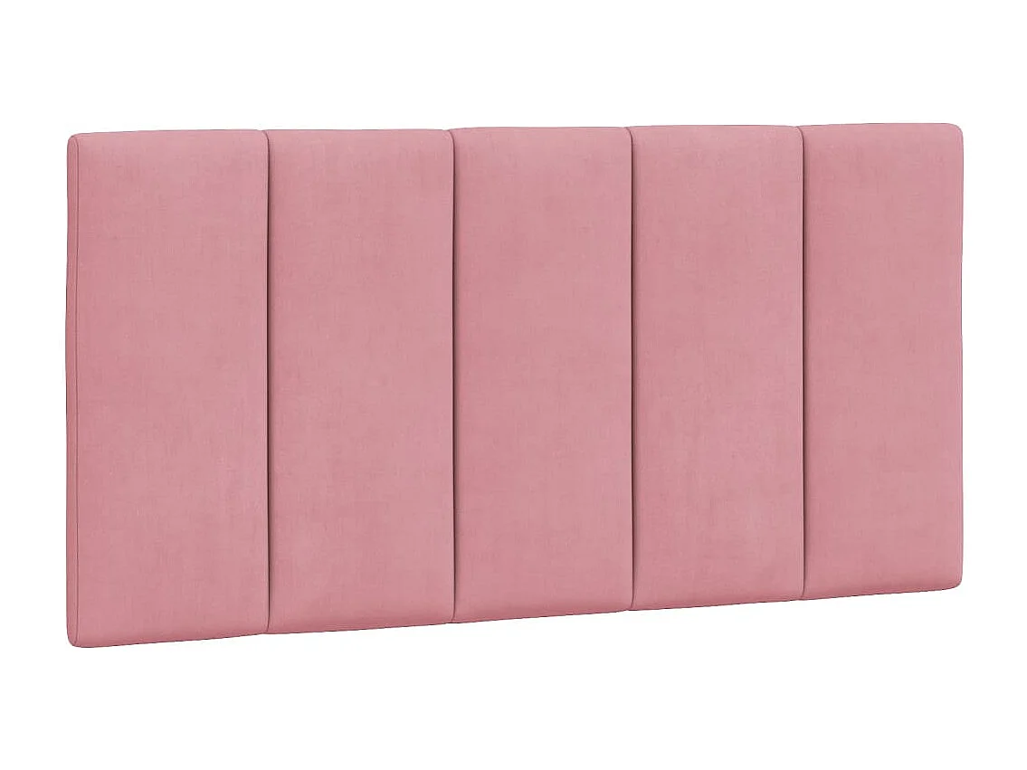 Lit avec matelas Hanko rose 100x200 cm velours