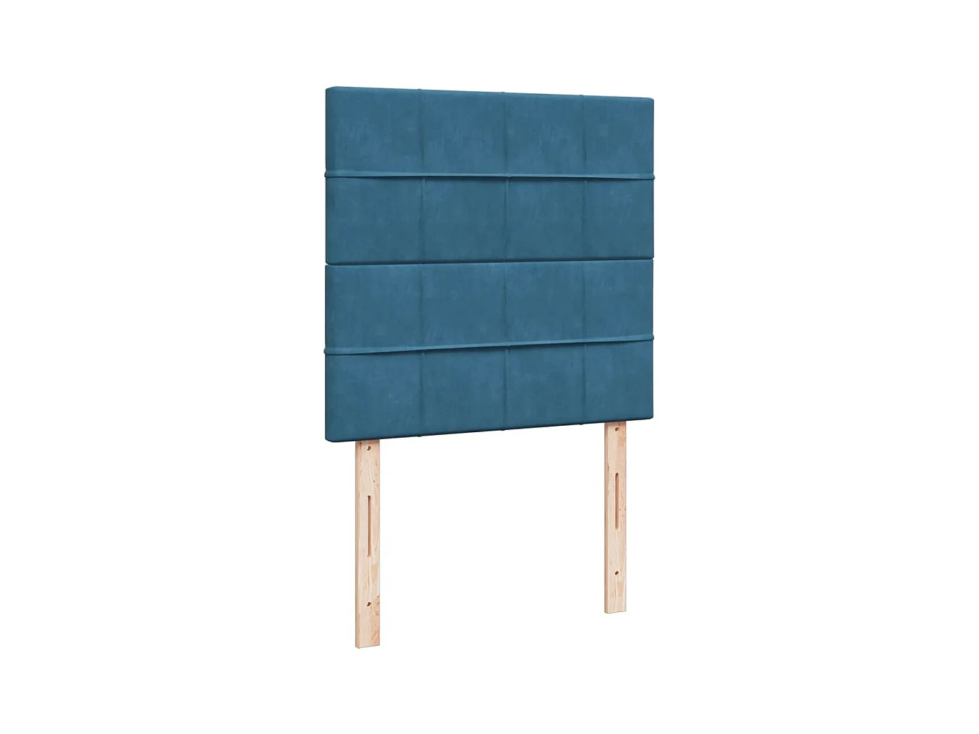 Boxspringbett mit Matratze Blau 90x190 cm Samt