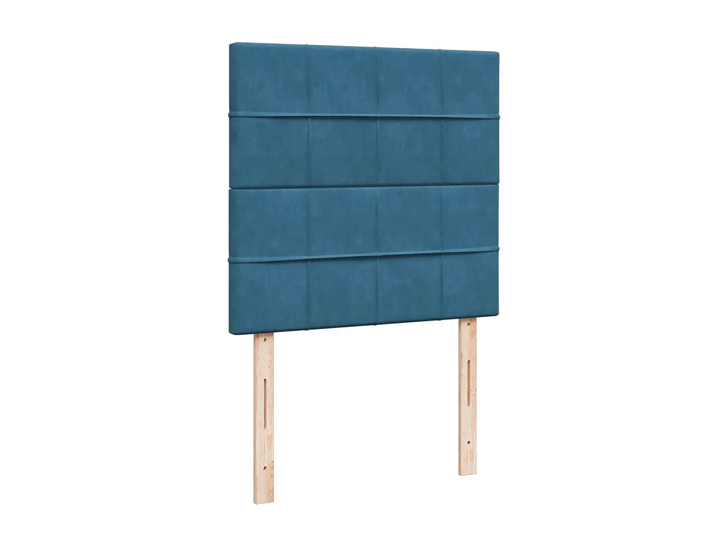 Boxspringbett mit Matratze Blau 90x190 cm Samt