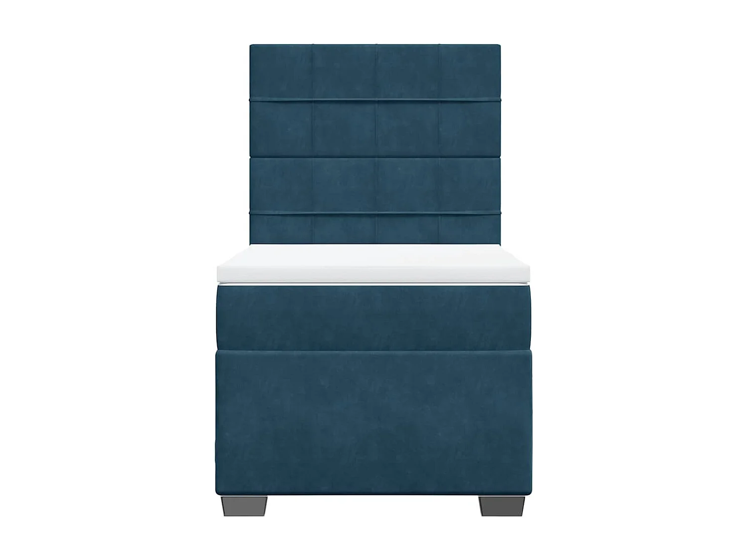 Boxspringbett mit Matratze Blau 90x190 cm Samt