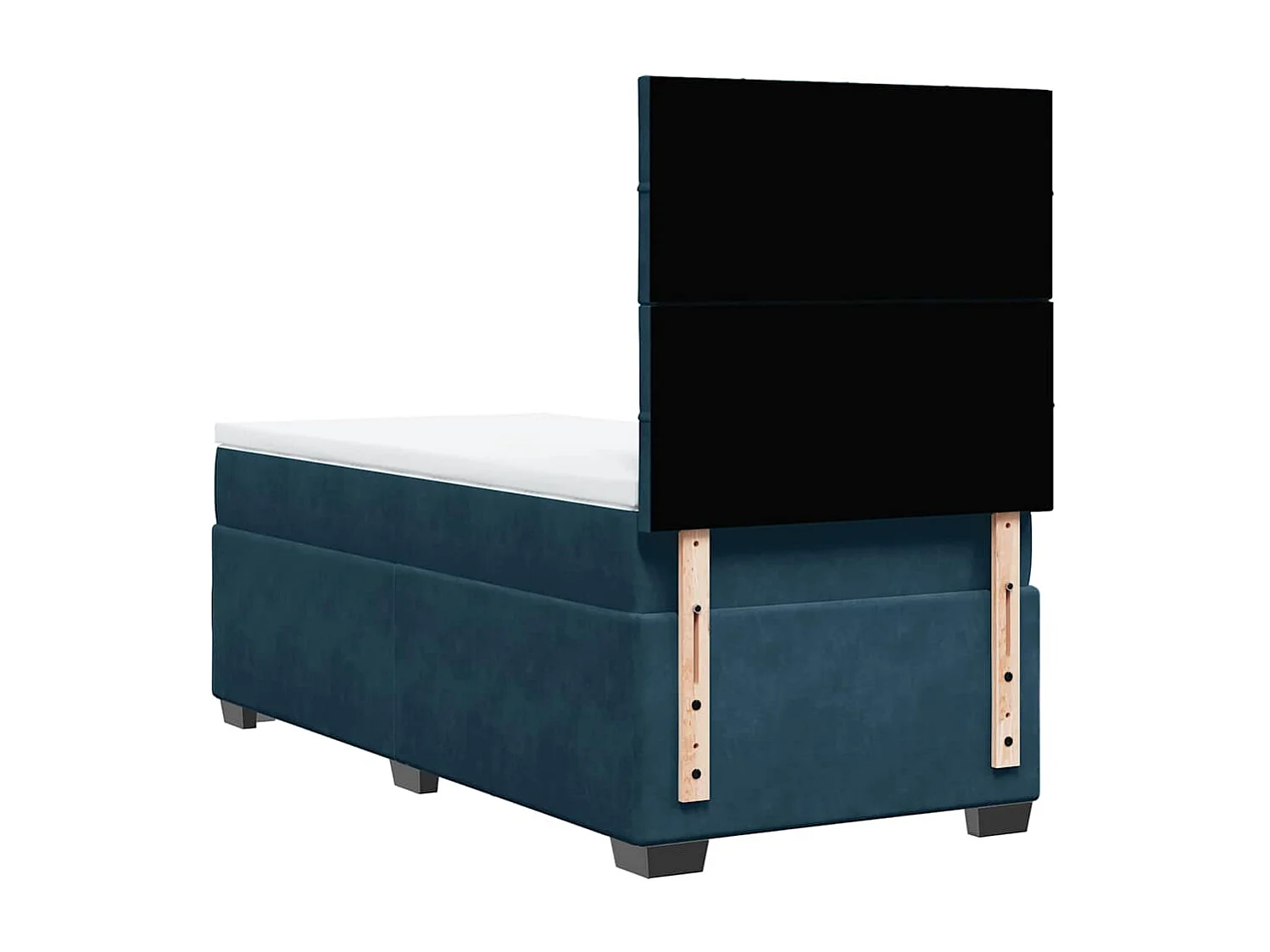 Boxspringbett mit Matratze Blau 90x190 cm Samt