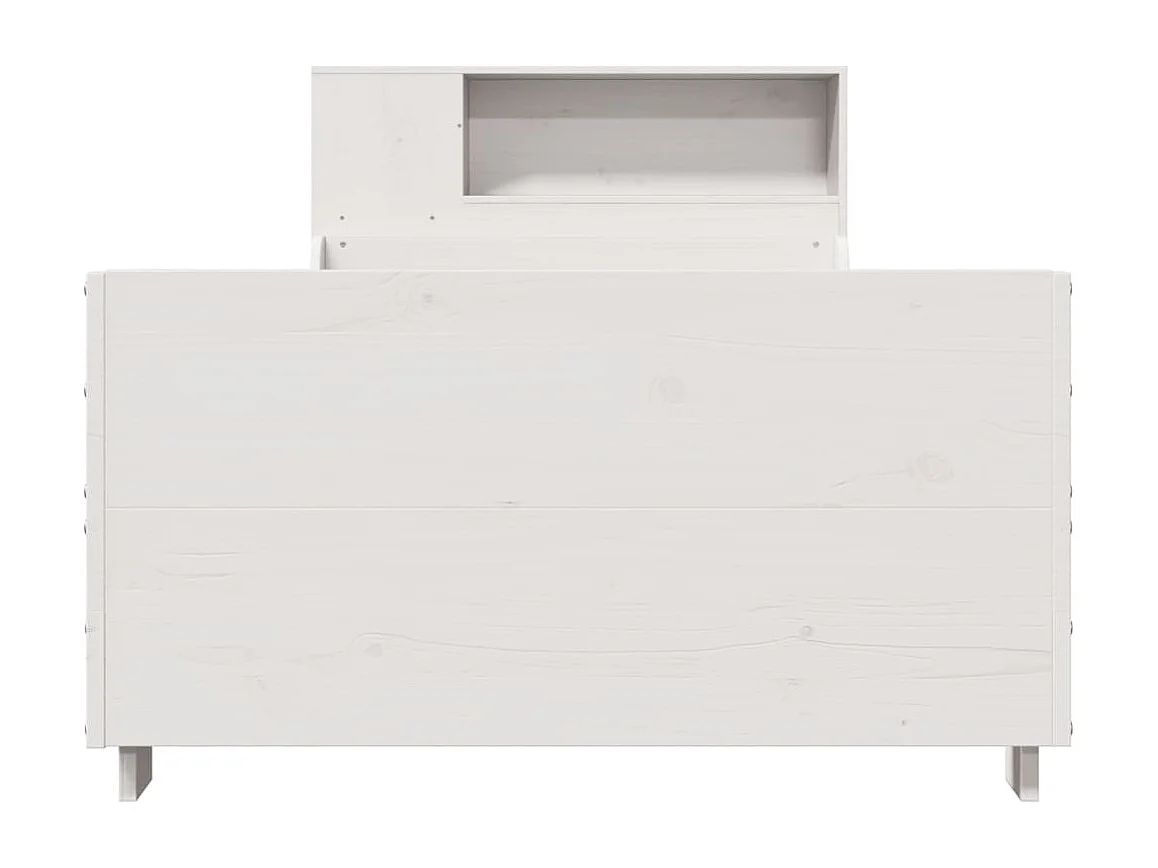 Cadre de lit sans matelas blanc 90x190 cm bois de pin massif
