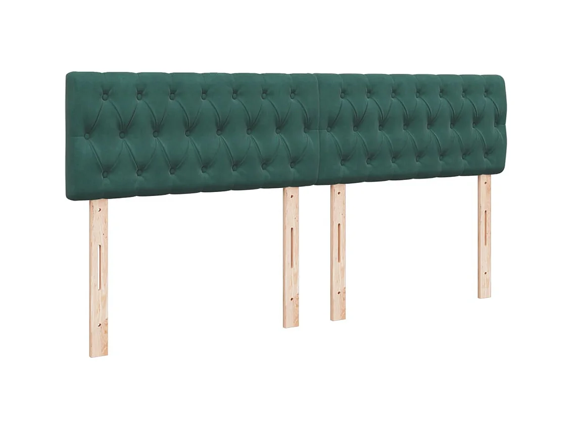 Boxspring met matras fluweel donkergroen 180x200 cm