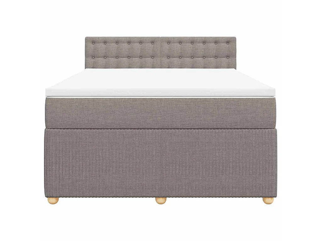 Giroletto a Molle con Materasso Tortora 140x190 cm in Tessuto
