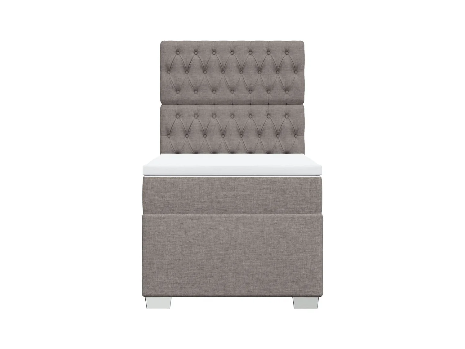 Boxspringbett mit Matratze Taupe 90x200 cm Stoff