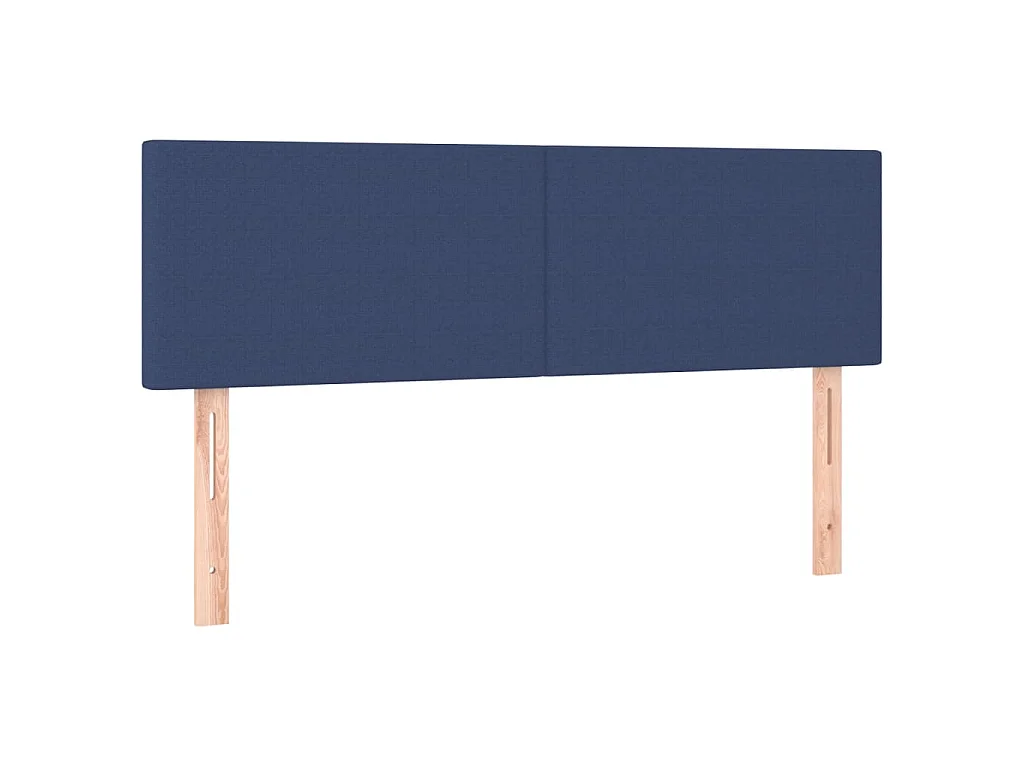 Boxspring met matras stof blauw 140x190 cm