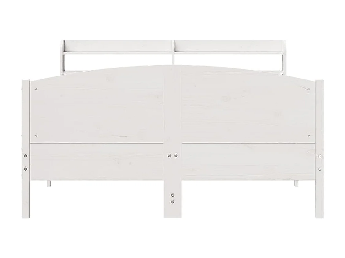 Bedframe zonder matras massief grenenhout wit 140x200 cm