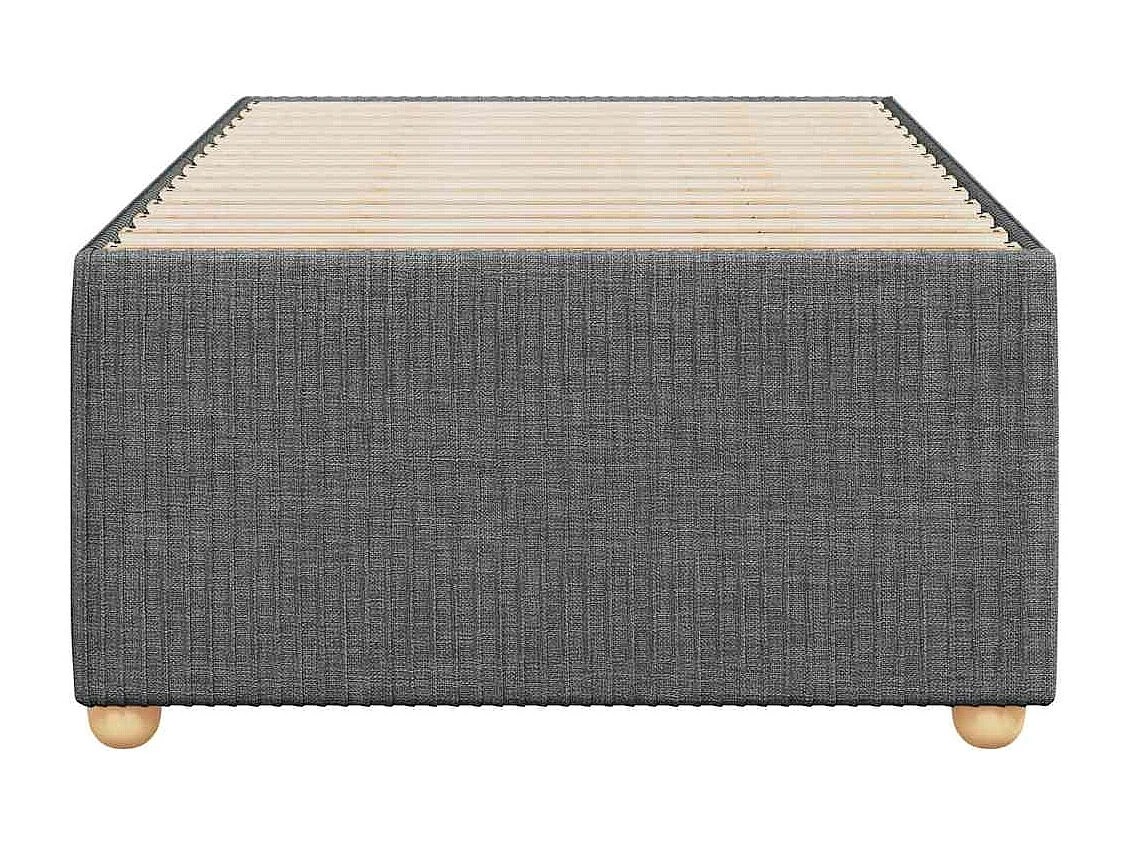 Estructura de cama sin colchón tela gris oscuro 90x200 cm