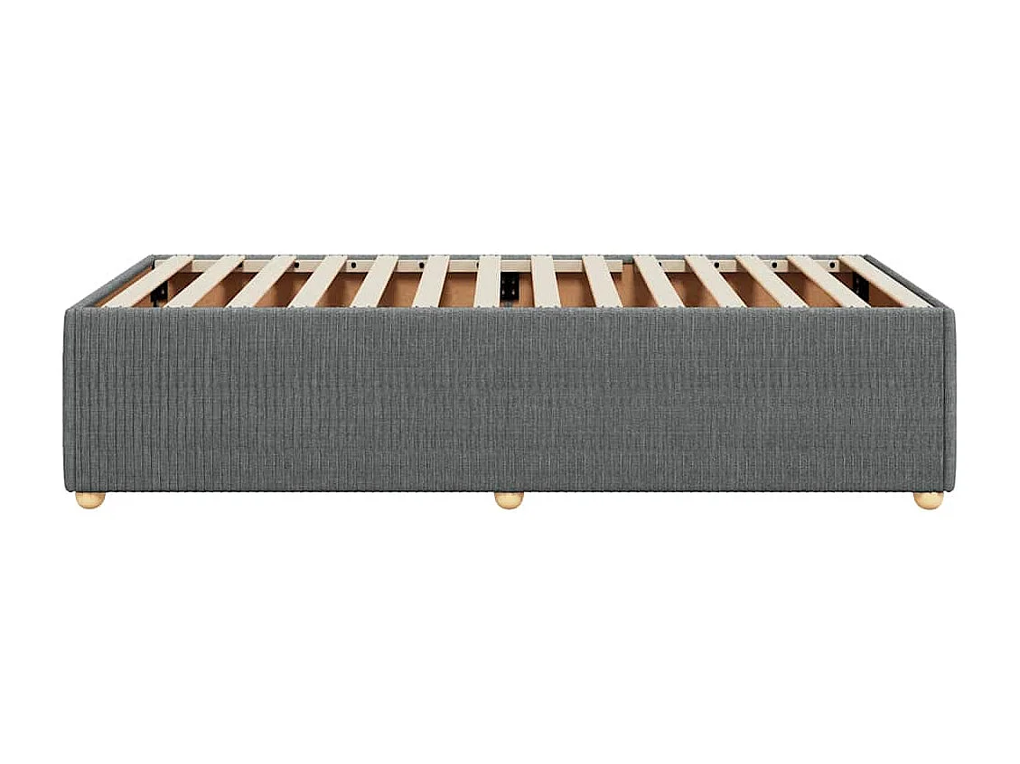 Estructura de cama sin colchón tela gris oscuro 90x200 cm