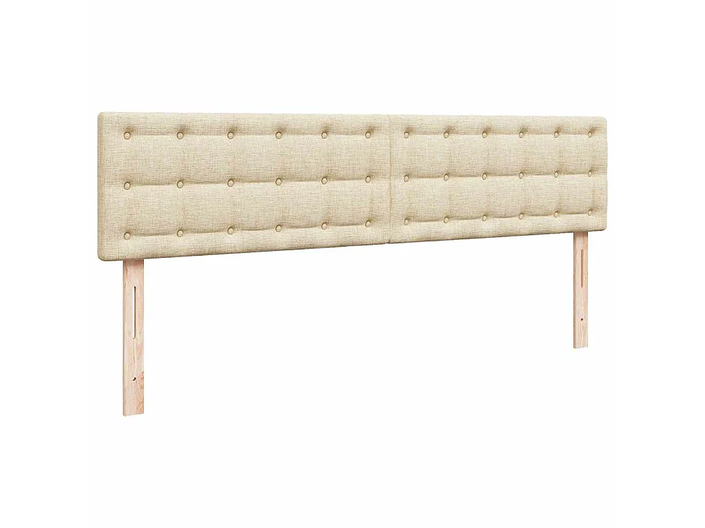 Cadre de lit ottoman avec matelas crème 160x200 cm tissu