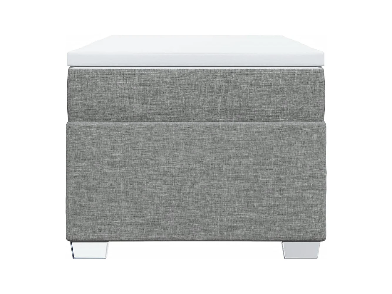 Sommier à lattes de lit avec matelas Gris clair 100x200cm Tissu