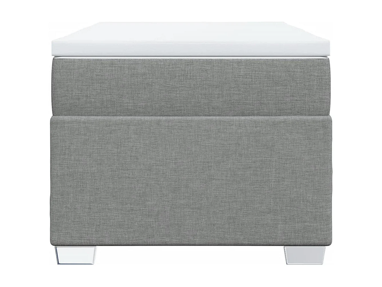 Sommier à lattes de lit avec matelas Gris clair 100x200cm Tissu