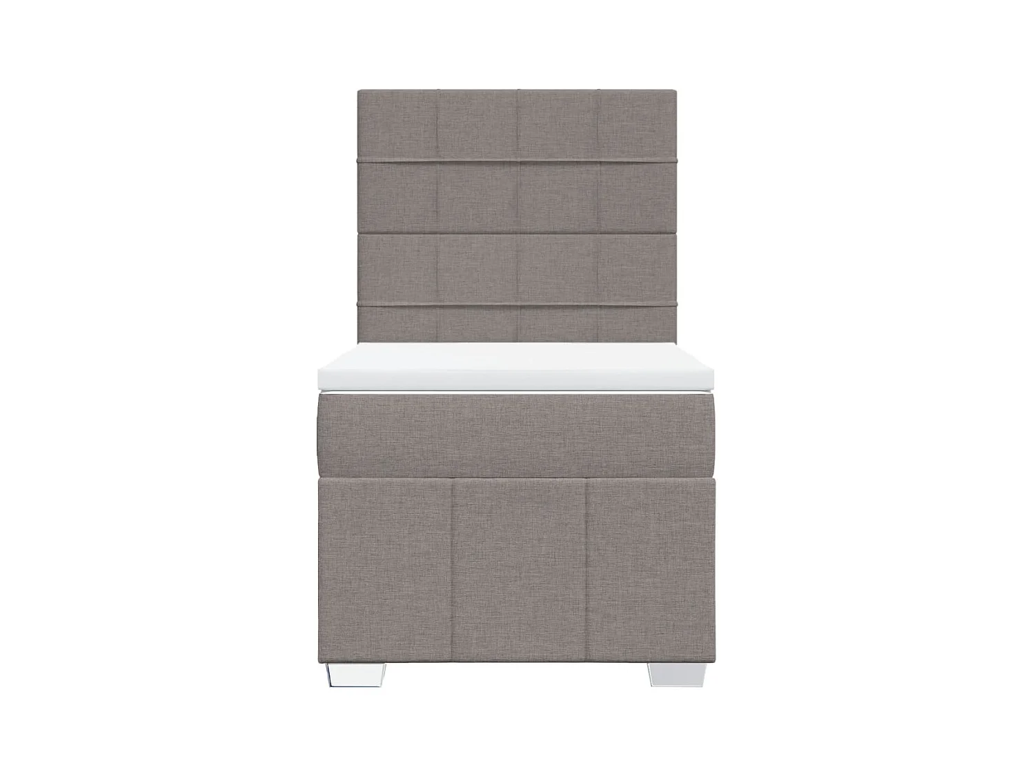 Boxspringbett mit Matratze Taupe 100x200 cm Stoff