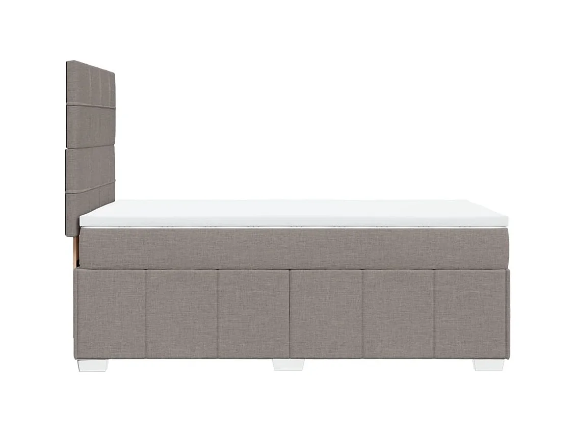 Boxspringbett mit Matratze Taupe 100x200 cm Stoff