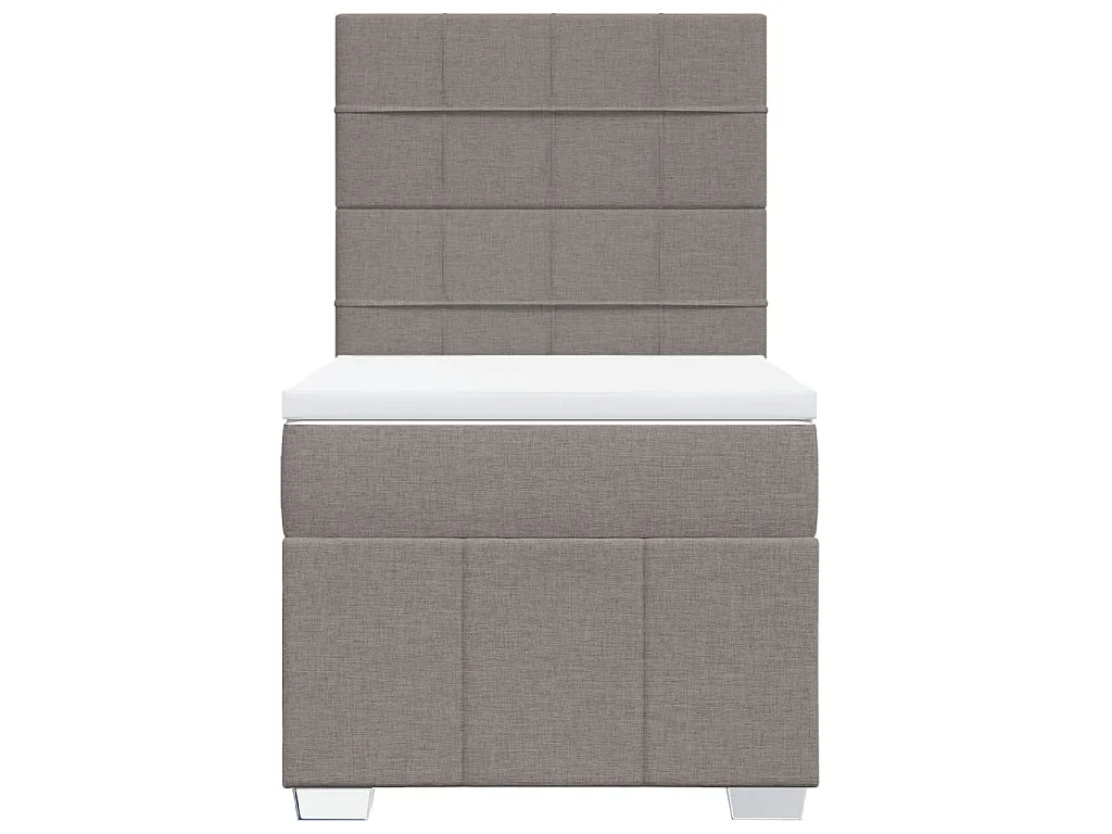 Giroletto a Molle con Materasso Tortora 100x200 cm in Tessuto