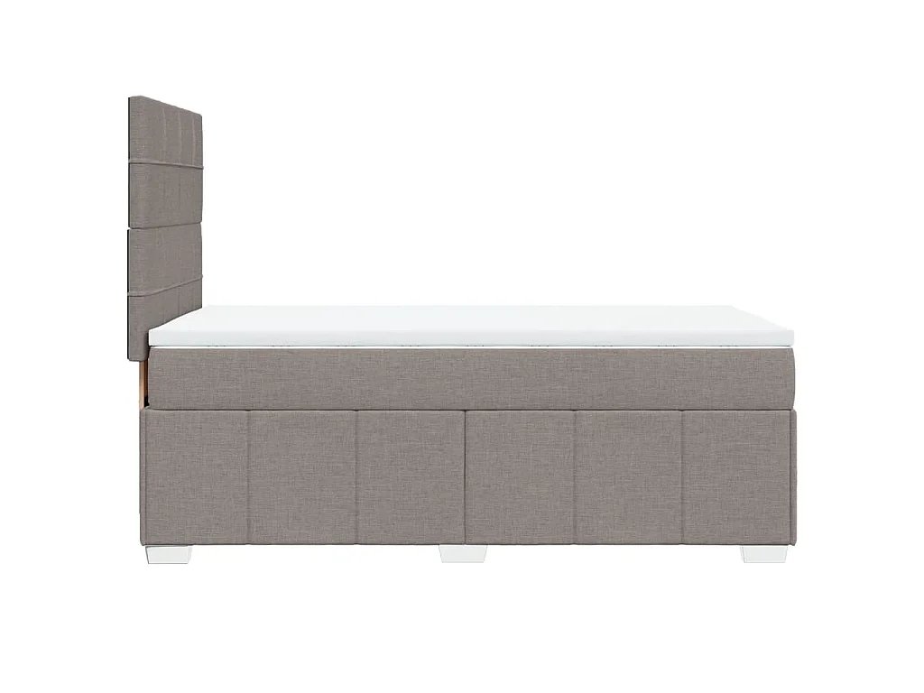 Giroletto a Molle con Materasso Tortora 100x200 cm in Tessuto