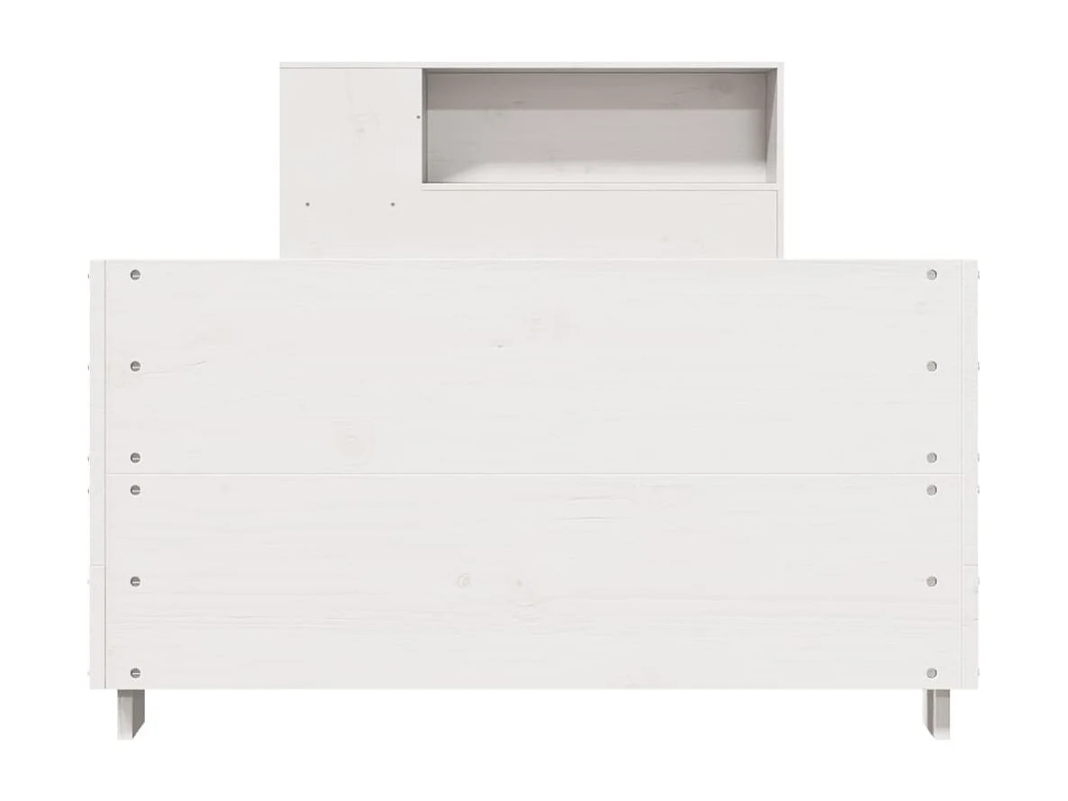 Bedframe zonder matras massief grenenhout wit 140x200 cm