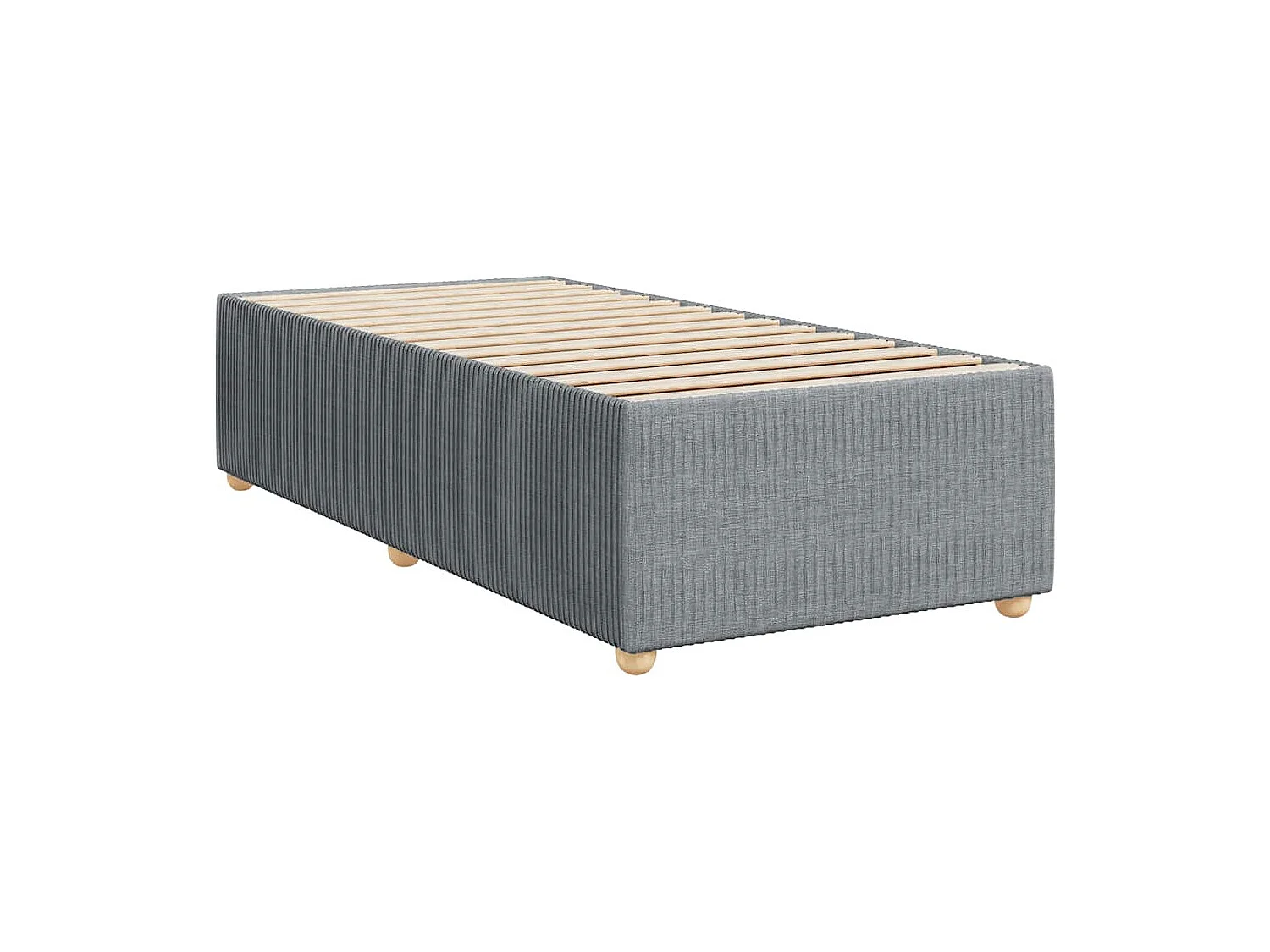 Sommier à lattes de lit avec matelas Gris clair 100x200cm Tissu