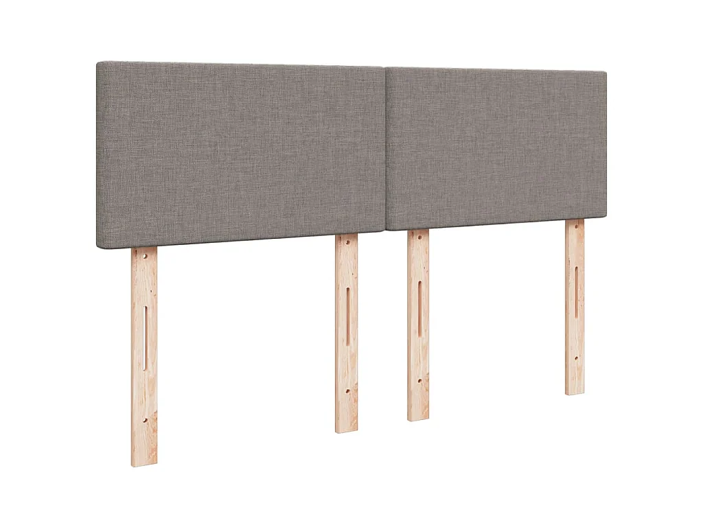 Sommier à lattes de lit avec matelas Taupe 160x200 cm Tissu