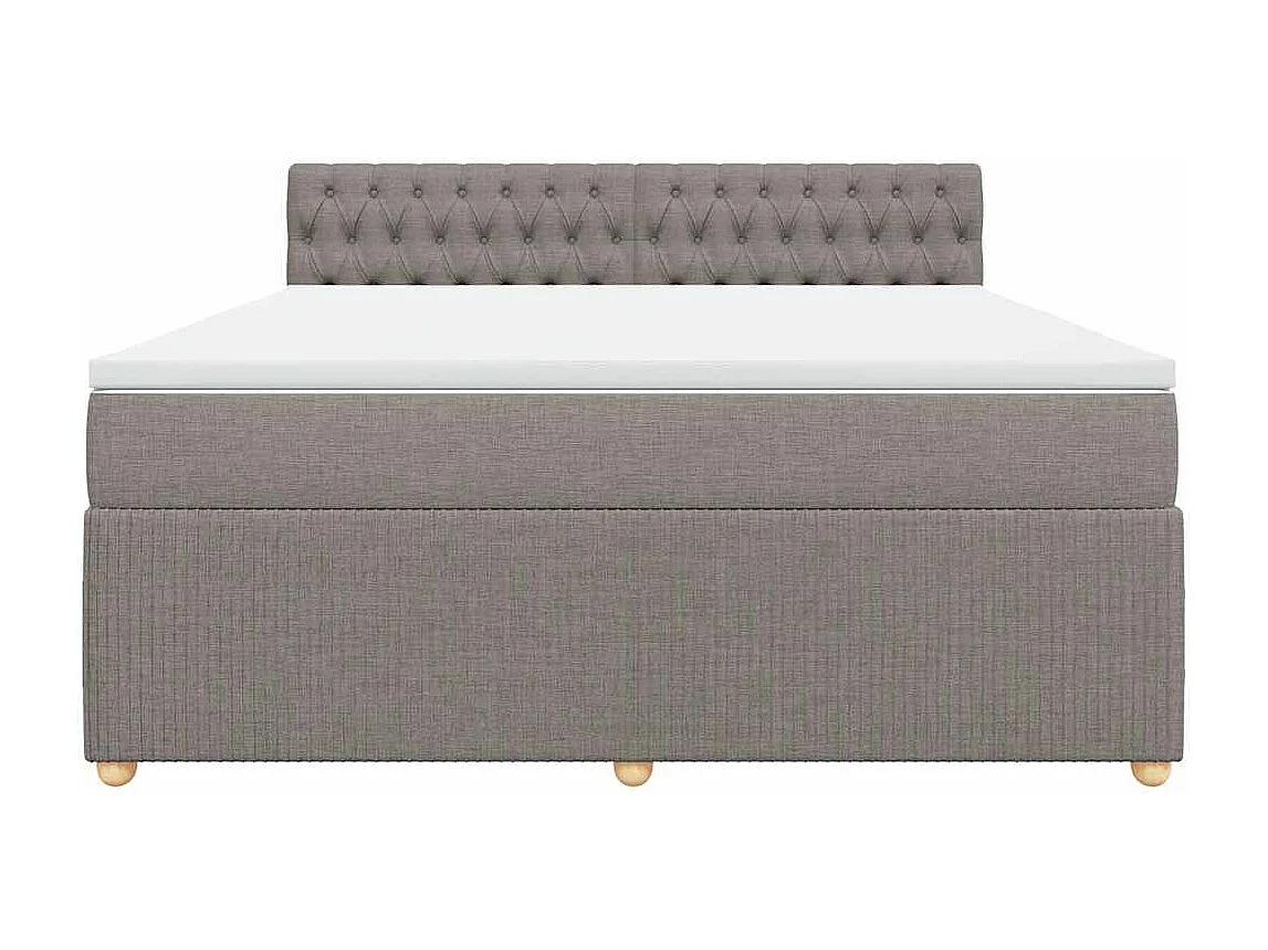 Giroletto a Molle con Materasso Tortora 180x200 cm in Tessuto