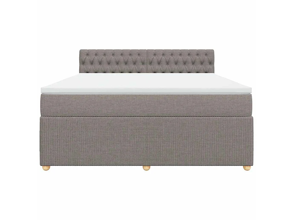 Boxspringbett mit Matratze Taupe 180x200 cm Stoff