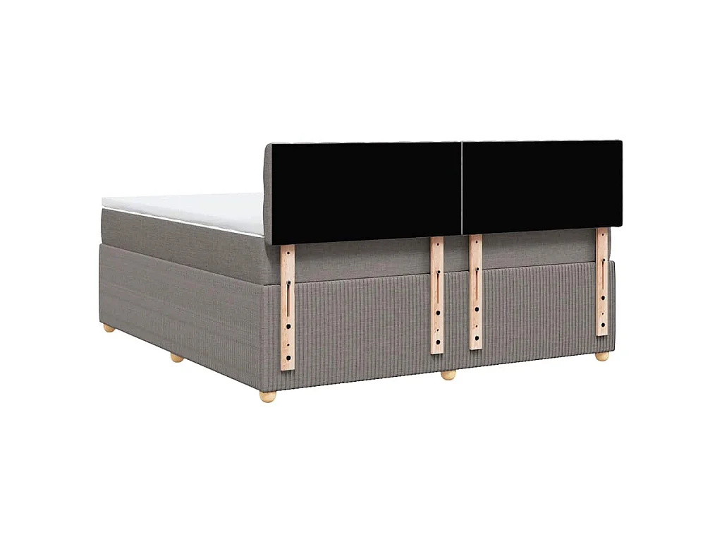 Boxspringbett mit Matratze Taupe 180x200 cm Stoff