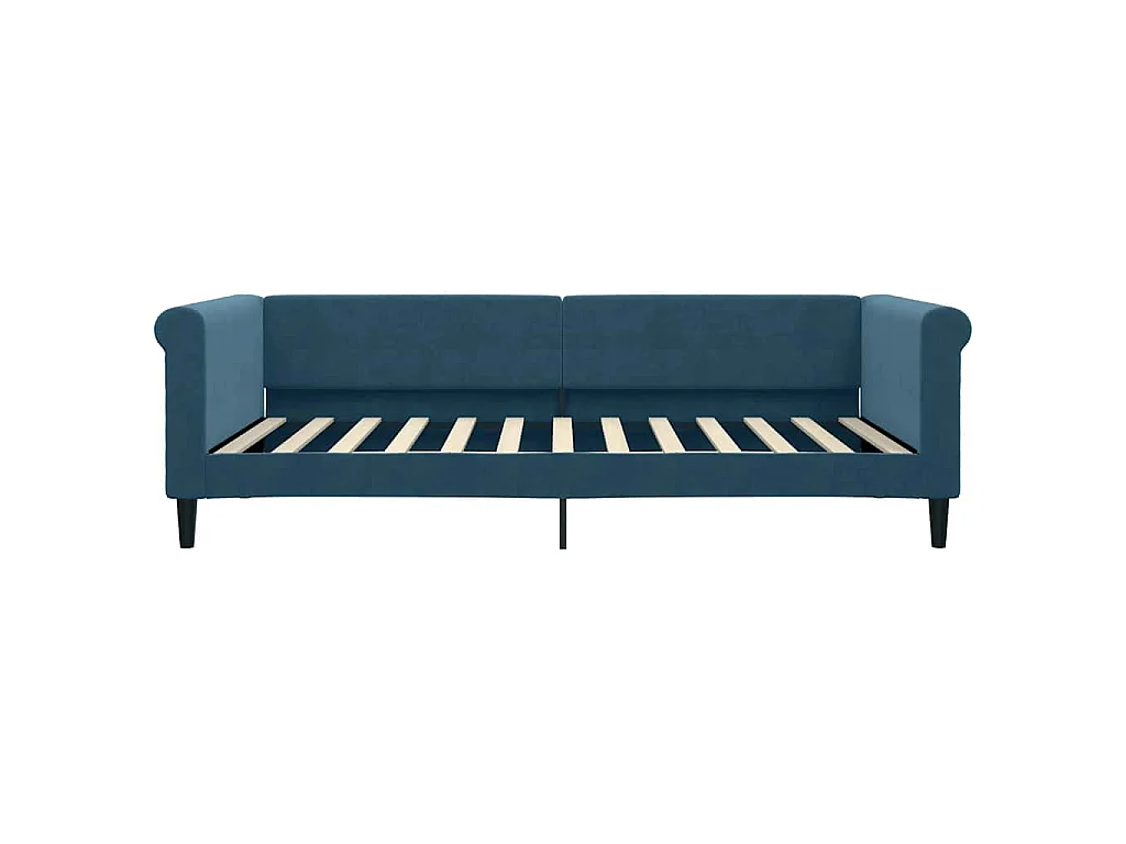 Sofá-cama com colchão 100x200 cm veludo azul
