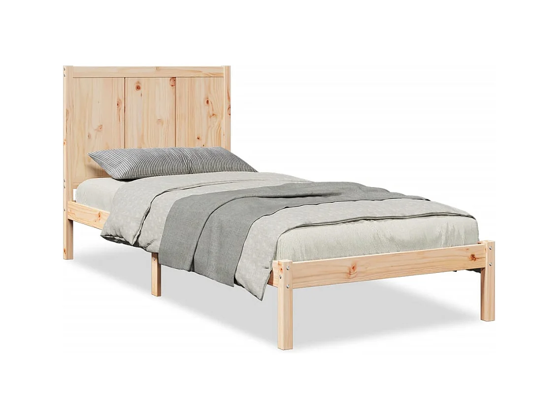 Cadre de lit extra long sans matelas 100x220 cm bois massif