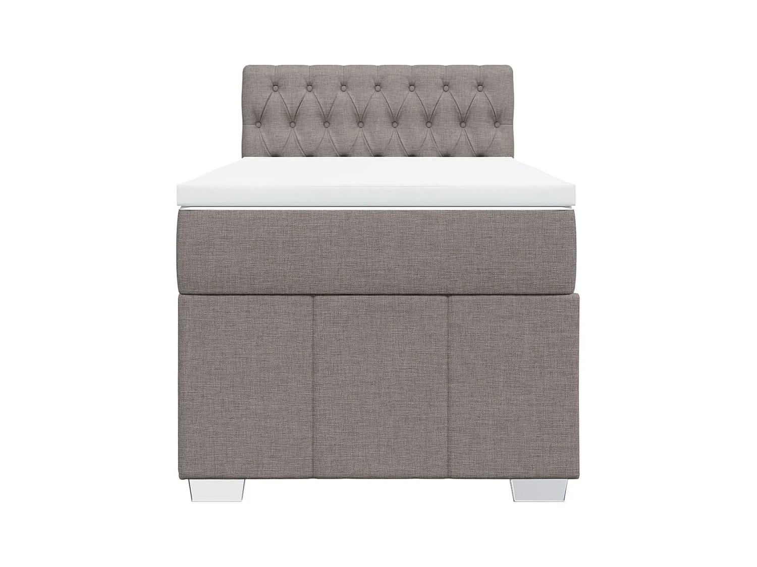 Boxspringbett mit Matratze Taupe 90x200 cm Stoff