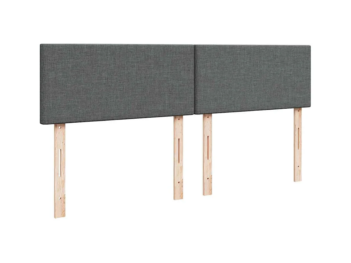 Sommier à lattes de lit avec matelas Gris foncé 180x200cm Tissu