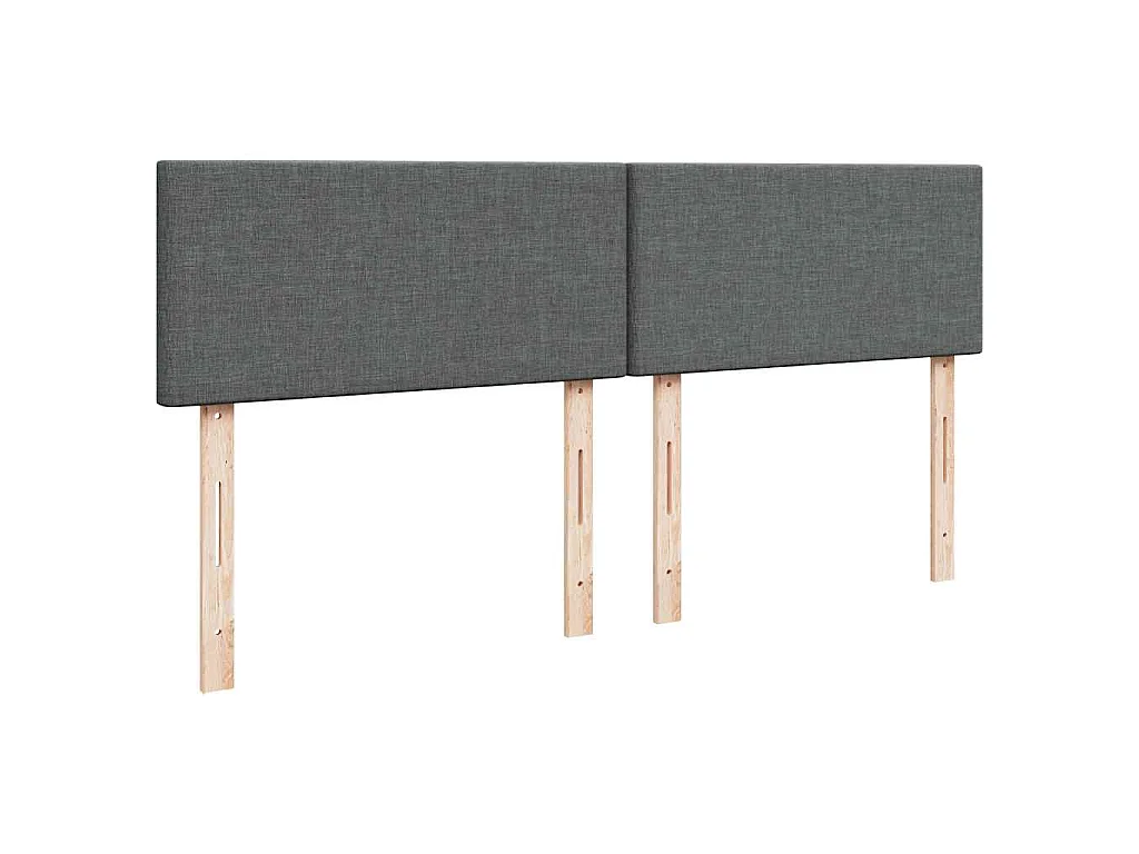 Sommier à lattes de lit avec matelas Gris foncé 180x200cm Tissu