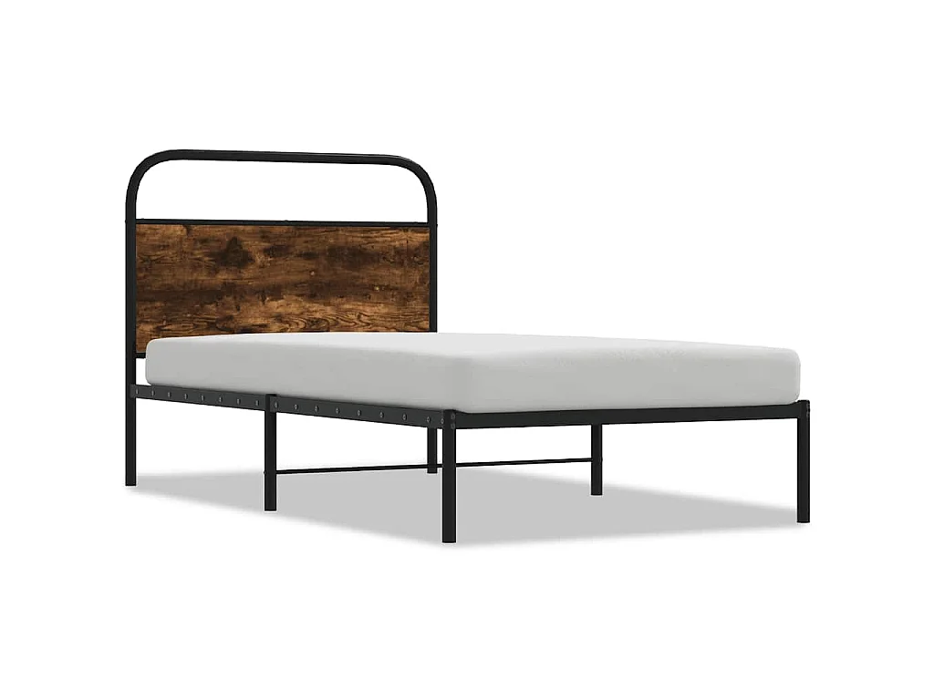 Giroletto senza Materasso Rovere Fumo 100x190 cm in Truciolato