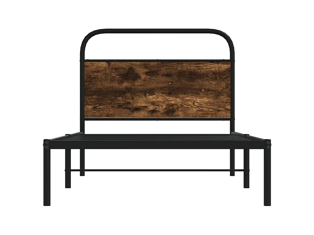 Giroletto senza Materasso Rovere Fumo 100x190 cm in Truciolato