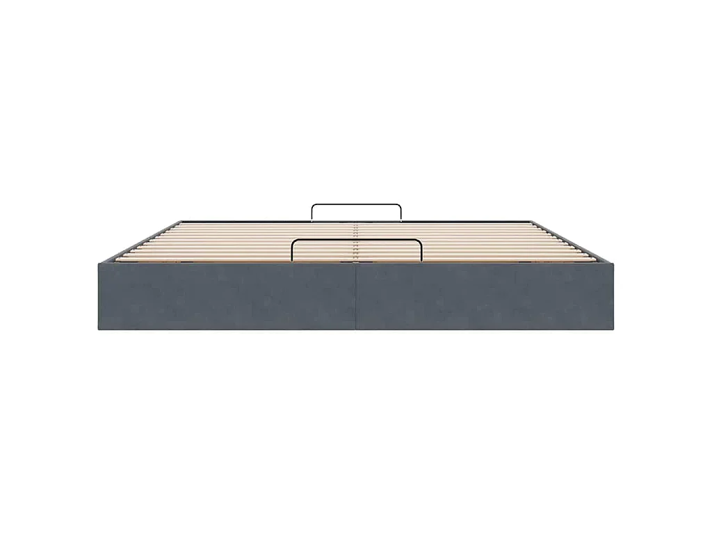 Estructura de cama otomana sin colchón gris oscuro 180x200cm